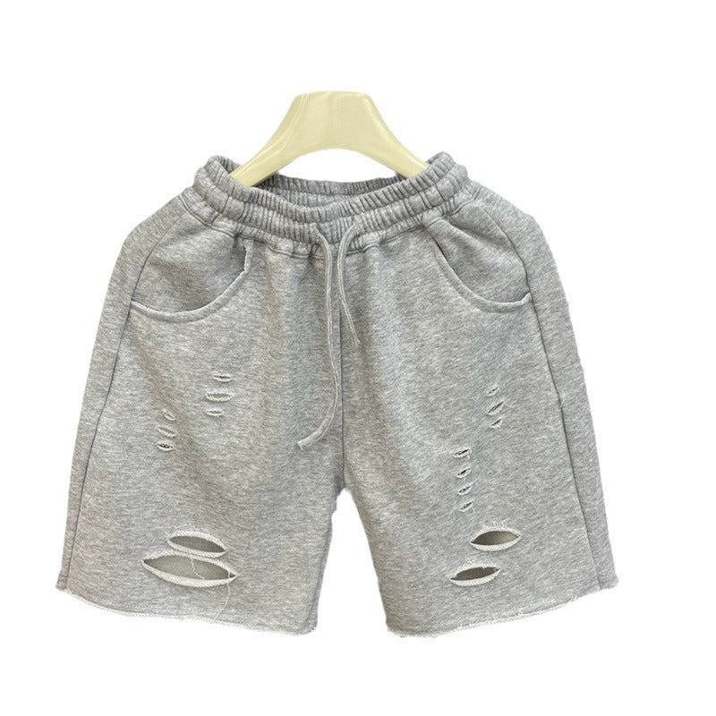 Multi-hole Terry Sports Shorts Children's Summer Clothing
