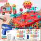 Children Screw Puzzle Toy Assembled Electric Drill DIY Simulation Repair Disassembly Toolbox