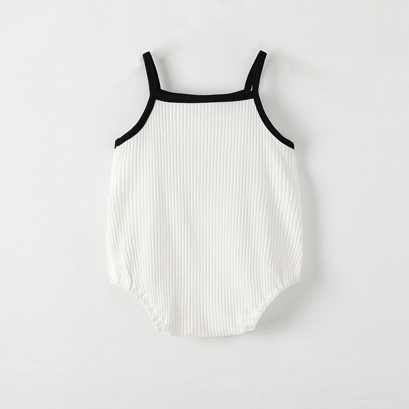 Baby Cotton Jumpsuit Sleeveless Newborn Onesie Baby Clothes Back