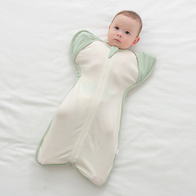 Baby Sleeping Bag Surrender Breathable Dual-use Newborn Organic Cotton Anti-kicking Blanket Leggings Swaddling Anti-startle
