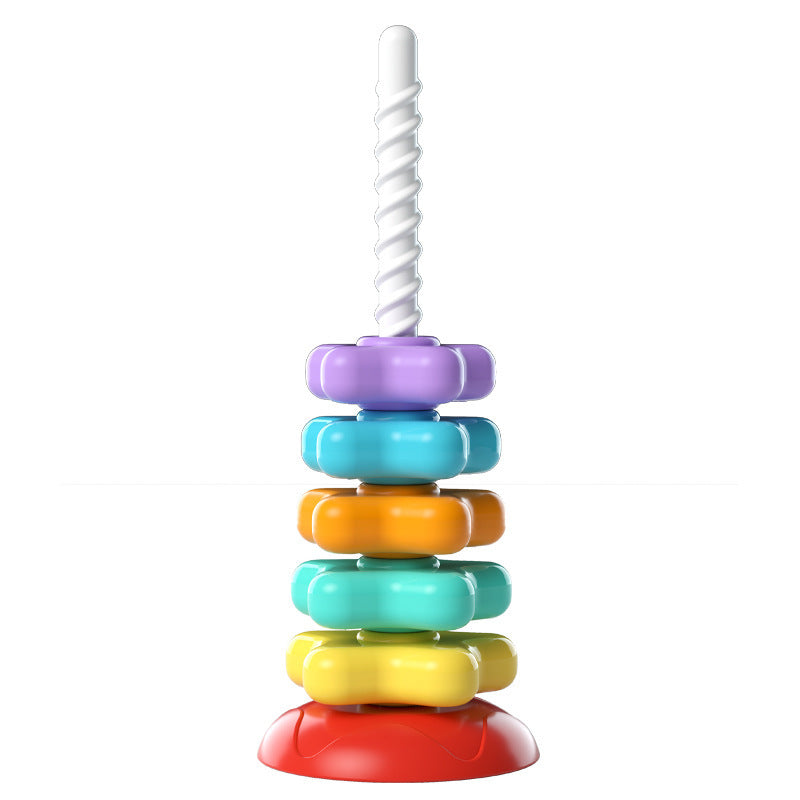 Rainbow Rotating Tower Jenga Early Education Educational Toys
