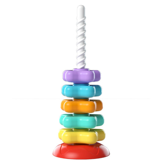 Rainbow Rotating Tower Jenga Early Education Educational Toys