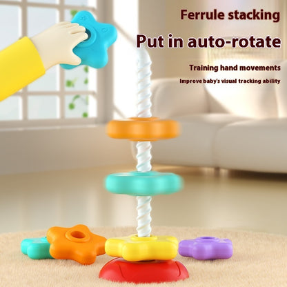 Rainbow Rotating Tower Jenga Early Education Educational Toys