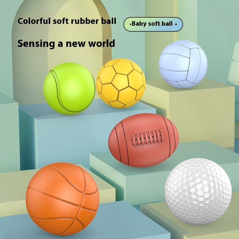 Silicone Manhattan Grip Training Baby Touch Perception Ball