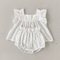 Girls' Infant Lace Vest Bulky Underpants Two-piece Set Flounced Sleeve Suit