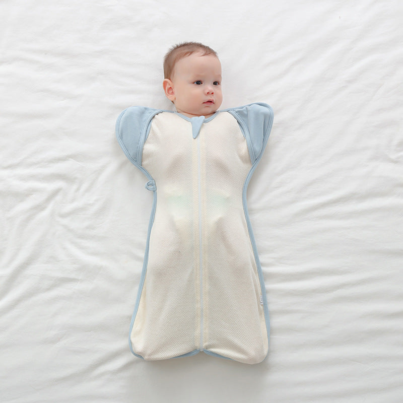 Baby Sleeping Bag Surrender Breathable Dual-use Newborn Organic Cotton Anti-kicking Blanket Leggings Swaddling Anti-startle